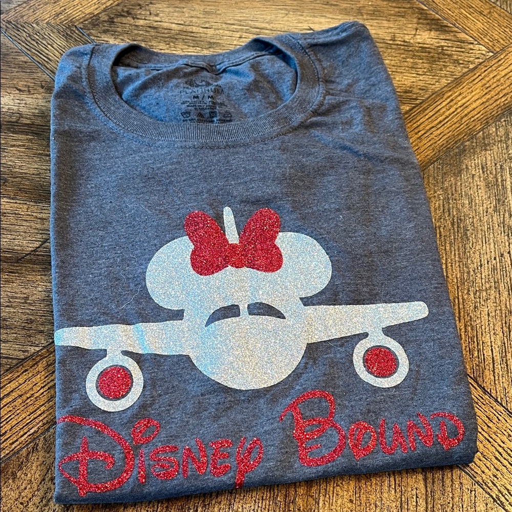 Disney Bound sparkly, gray, and red with big red bow. Size medium.